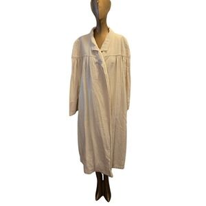 VTG Hari Casuals 100% Cotton‎ Cream Midi To Long Robe Made In California, USA